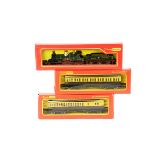 Tri-ang Hornby R354 ‘Lord of the Isles’ Locomotive and Coaches, GWR green Locomotive and tender,