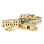 Hornby-Dublo 00 Gauge Plastic Era Stations and Accessories, including 4-track loco shed, platform