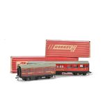 Hornby-Dublo 00 Gauge 4076 Super Detail BR Six-wheel Passenger Brake Van ‘Stove’, in maroon, in