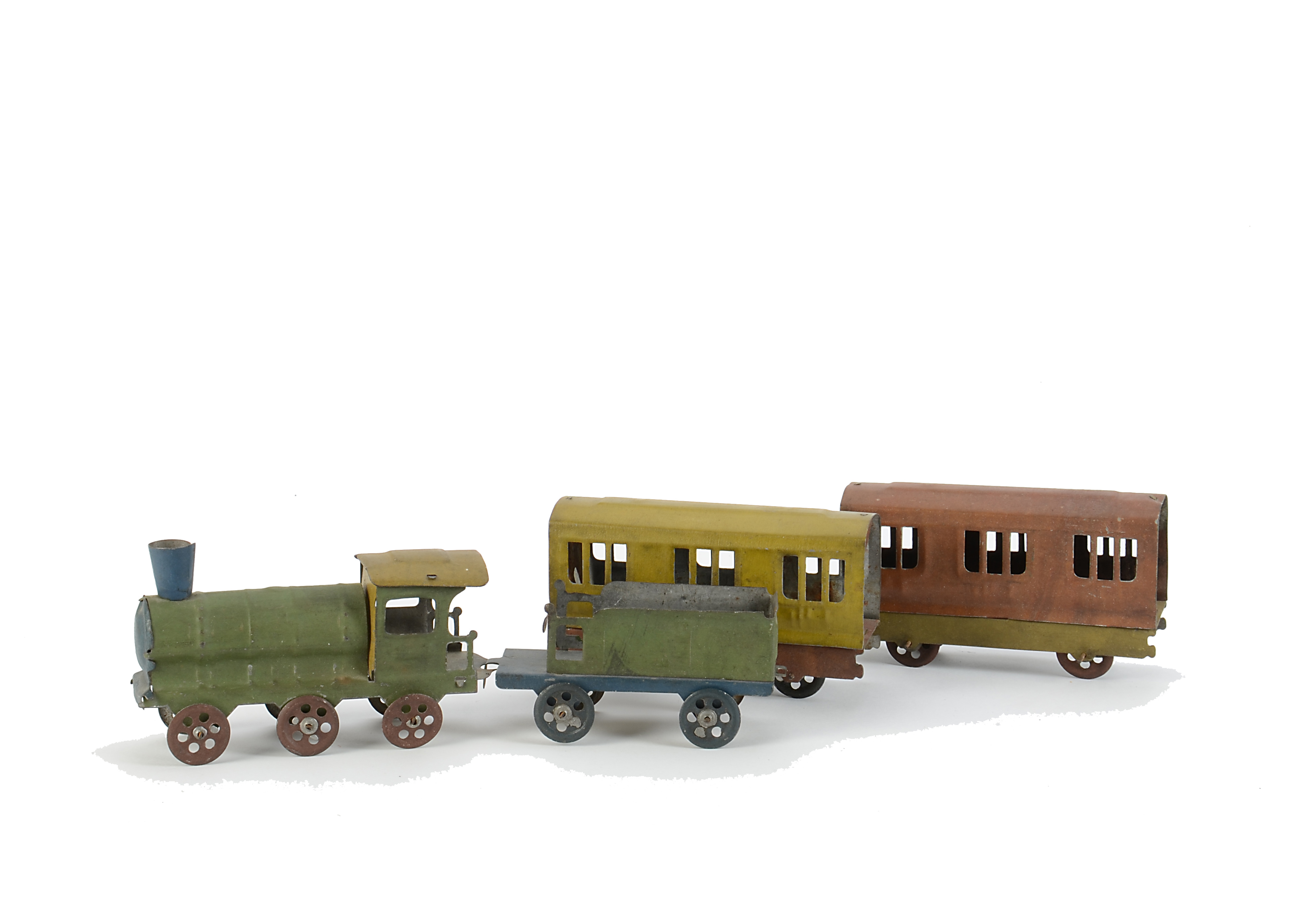 An Early Floor Train by Rossignol or Similar, in the French style with ‘flat’ colours, with 6-