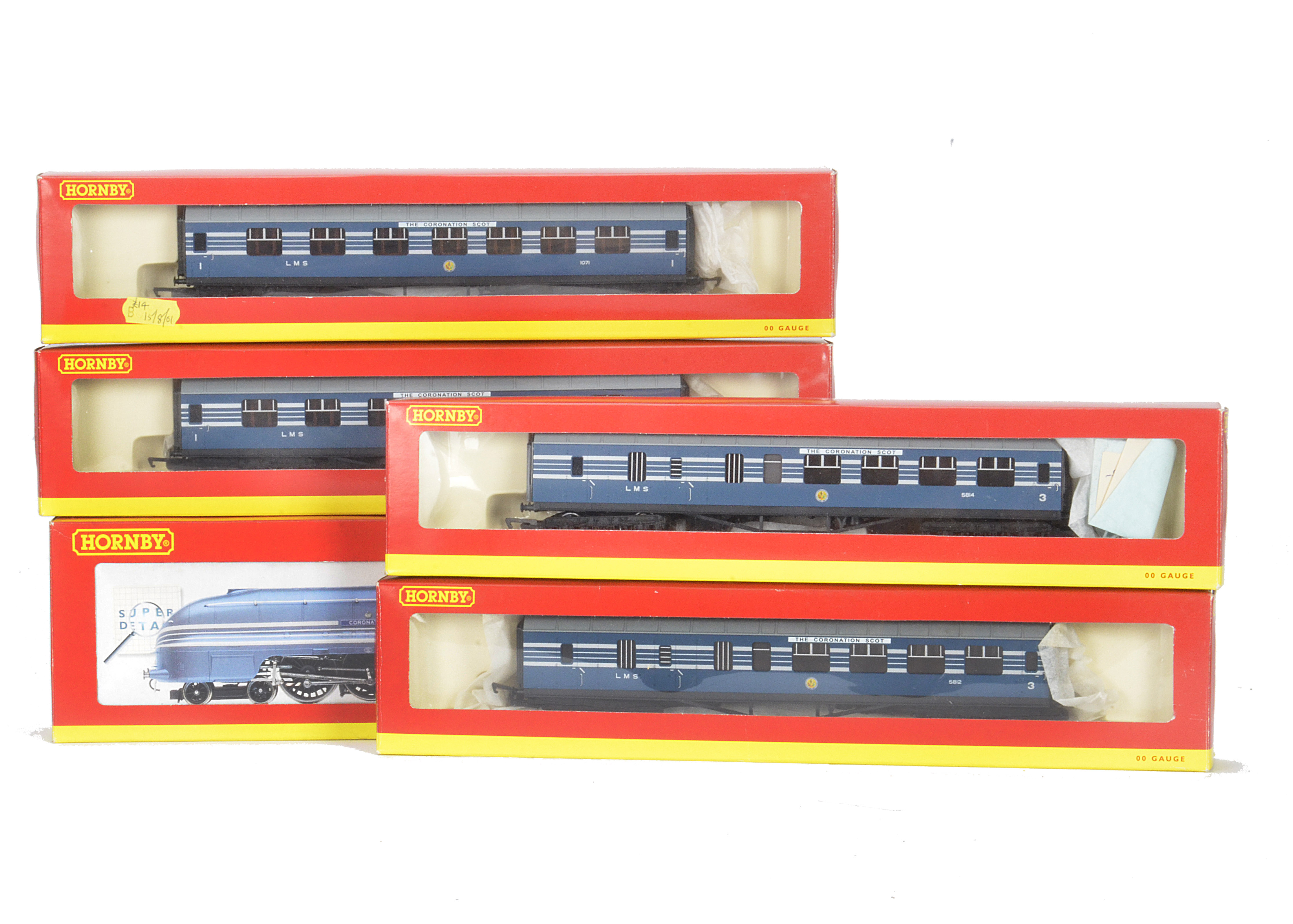 A Hornby (China) 00 Gauge Stanier Pacific Locomotive and Coaching Stock, comprising R2206 ‘