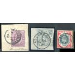 Ascension Great Britain used in Ascension Edward VII 6d. purple, 7d. grey-black and 1/- green and c