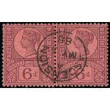 Ascension Great Britain used in Ascension Queen Victoria 1887-92 6d. purple on rose red, a horizont