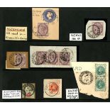 Ascension Great Britain used in Ascension Queen Victoria A selection on pieces comprising 1881 1d.