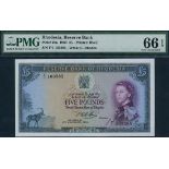 Reserve Bank of Rhodesia, £5, 10 November 1964, serial number F/1 103585, (Pick 26a, TBB B103a),