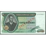 Banque Nationale du Congo, a specimen 50 makuta, 21 January 1970, (Pick 11, 12, 14),