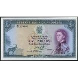 Reserve Bank of Rhodesia, £5, 12 November 1964, serial number F/2 255903, (TBB B103a, Pick 26),