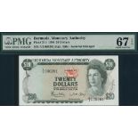 Bermuda Monetary Authority, $20, 1 January 1986, serial number A/3 000201, (TBB B204, Pick 31d),