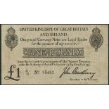 Treasury Series, John Bradbury, £1, ND (1914), prefix C1/2, (EPM T11.2),