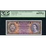 Government of British Honduras, $2, 1 November 1961, serial number H/1 333388, (TBB B128, Pick 29b)