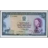 Reserve Bank of Rhodesia, £5, 12 November 1964, serial number F/2 255906, (TBB B103a, Pick 26),