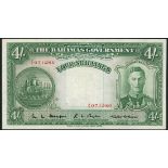 Bahamas Government, 4 shillings, ND (1941), serial number A/4 071280, (Pick 9, TBB B108b),
