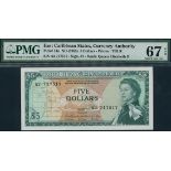 East Caribbean Currency Authority, $5, ND (1965), serial number A2 717517, (TBB B102, Pick 14a),