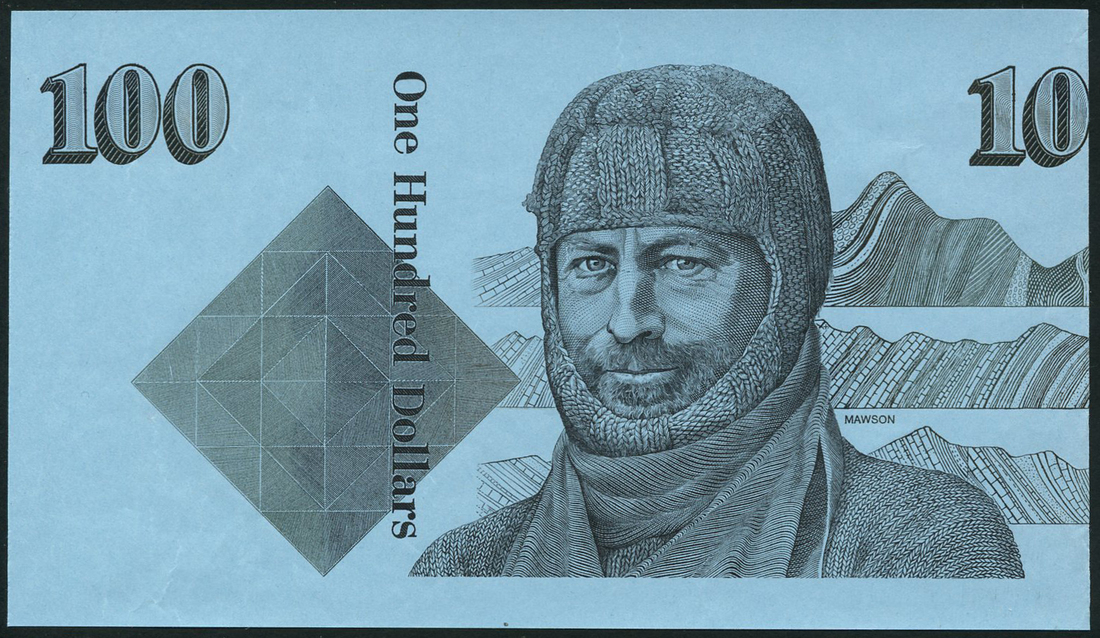 Reserve Bank of Australia, a uniface trial print for $100, ND (1984), (Pick 48 for type),