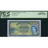 Bermuda Government, £1, 1 October 1966, serial number R/2 998245, (TBB B121, Pick 20d),