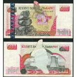 Reserve Bank of Zimbabwe, ERROR: $500, 2001, serial number PG2211650, (Pick 10),