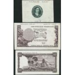 South African Reserve Bank, die proofs for £10, ND (1952), (Pick 99 for type),