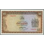 Reserve Bank of Rhodesia, a group of replacement notes comprising, (TBB B107, 108, 109, 100, Pick 3