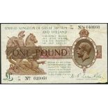 Treasury Series, N F Warren Fisher, £1 (5), ND (1919, 1923 (3), 1927), (EPM T24, 31, 32),