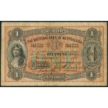 National Bank of Australia, £1, Melbourne, 1 November 1906, serial number 541723, (Vort-Ronald type