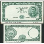 Banco Nacional Ultramarino, Mozambique, obverse and reverse die proofs for 100 escudos, ND (1961),