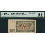 Narodowy Bank Polski, specimen 2 zlote, 1948, serial number B1234567, (TBB NBP B24, Pick 134),