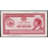 Banco Nacional Ultramarino, Cape Verde, obverse and reverse die proofs for 100 escudos, ND (1945),