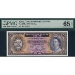 Government of Belize, $2, 1 June 1975, serial number B/1 253792, (TBB B102, Pick 34b),