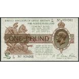 Treasury Series, N F Warren Fisher, Northern Ireland issue, 10 shillings, ND (1927), prefix T/6, (E