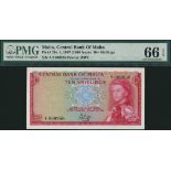 Central Bank of Malta, 10 shillings, ND (1968), serial number A/1 000956, (TBB B201, Pick 28a),