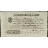 Worcester Old Bank (Berwick, Lechmere, Isaac, Isaac & Martin), unissued £5, 18-, no serial number,