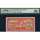 Bermuda Government, 10 shillings, 1 October 1966, serial number W/1 014596, (TBB B120, Pick 19c),