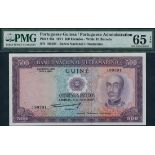 Banco Nacional Ultramarino, Portuguese Guinea, 500 escudos, 1971, serial number 199391, (Pick 46a),