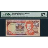 Bermuda Monetary Authority, $100, 30 June 1997, serial number C/1 300205, (TBB B221, Pick 49)