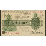 Treasury Series, John Bradbury, 10 shillings, ND (1918), prefix B/60 (dash), (EPM T20,16),