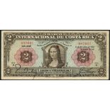 Banco International de Costa Rica, 2 colones, 31 October 1936, serial number 987961, (Pick 167),