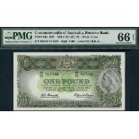 Reserve Bank of Australia, $1, ND (1961-65), serial number HK/55 517248, (TBB B202, Pick 34a),