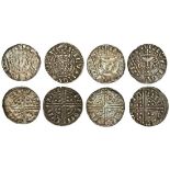 Henry III (1216-1272), ‘Long Cross’ Coinage, Pennies (4), Phase 3, Class 5a3, ornamental X, Canterb