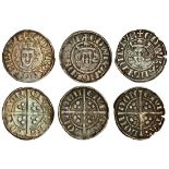 Edward I (1279-1307), New Coinage, Pennies (3), London, Class 1d/1c mule, 1.45g, obv. +edwr’angld&#