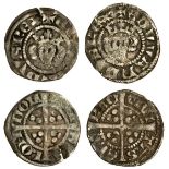 Edward I (1279-1307), Farthings (2), Class 3c, London, 0.38g, tapering face, crown with curved band