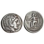 Kingdom of Macedon, Alexander III, the Great (336-323 BC), AR Tetradrachm, 17.11g, Amphipolis, head