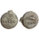 Roman Republic (c.280 BC), AE cast Triens, 103.68g, thunderbolt, four pellets across field, rev. do