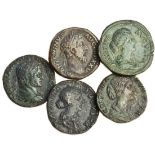 Marcus Aurelius, Sestertius, Rome, 171, laureate head right, rev. Mars advancing right, holding tro