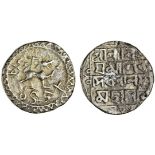 Tripura, Vijaya Manikya (1532-64), Tanka, 10.47g, Sk.1458, citing Queen Lakshmi, as previous lot (R