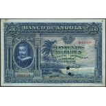 Banco de Angola, specimen 500 angolares, 1 June 1927, serial number A000000, (Pick 76as, TBB B405s)