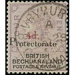 Bechuanaland British Bechuanaland 1888 (Nov.) 4d. on 4d. lilac and black,