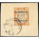 Bechuanaland Bechuanaland Protectorate postal fiscal: 1910 6d. black and brown-orange,