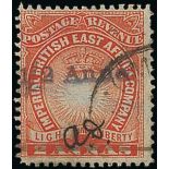 British East Africa 1891 Mombasa Provisionals (Jan.-Feb.) handstamped value,
