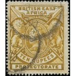 British East Africa 1896-1901 ½a. to 5r. with 1a. shade, and 1897-1903 1r. (two shades), 2r., 3r.