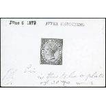 British Honduras 1872-79 4d. die proof in black on glazed card (92x60mm.),